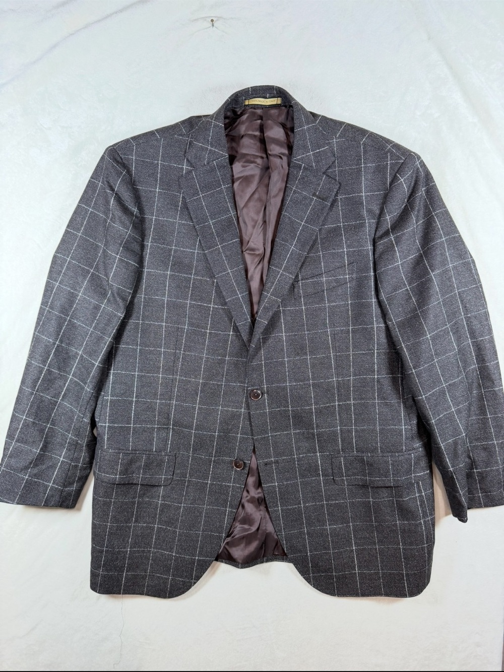 Latorre LANIFICIO F.LLI CERRUTI Made in Italy 46R Gray Windowpane Sport Coat
